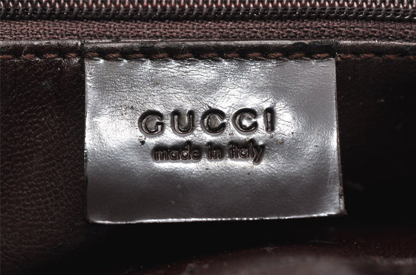 Authentic GUCCI Vintage Shoulder Hand Bag Purse Leather 0013034 Brown 3833K