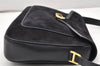 Authentic GUCCI Shoulder Hand Bag Purse Suede Leather Navy Blue 3834K