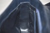 Authentic GUCCI Shoulder Hand Bag Purse Suede Leather Navy Blue 3834K