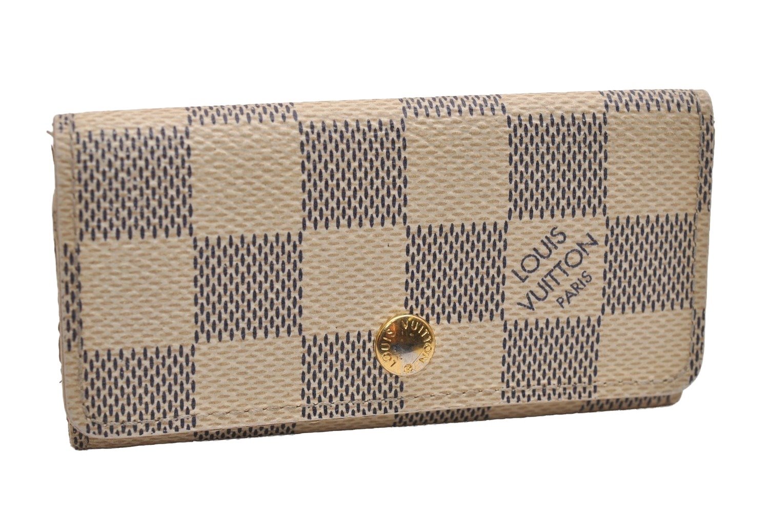 Authentic Louis Vuitton Damier Azur Multicles 4 Key Case Holder N60020 LV 3835J