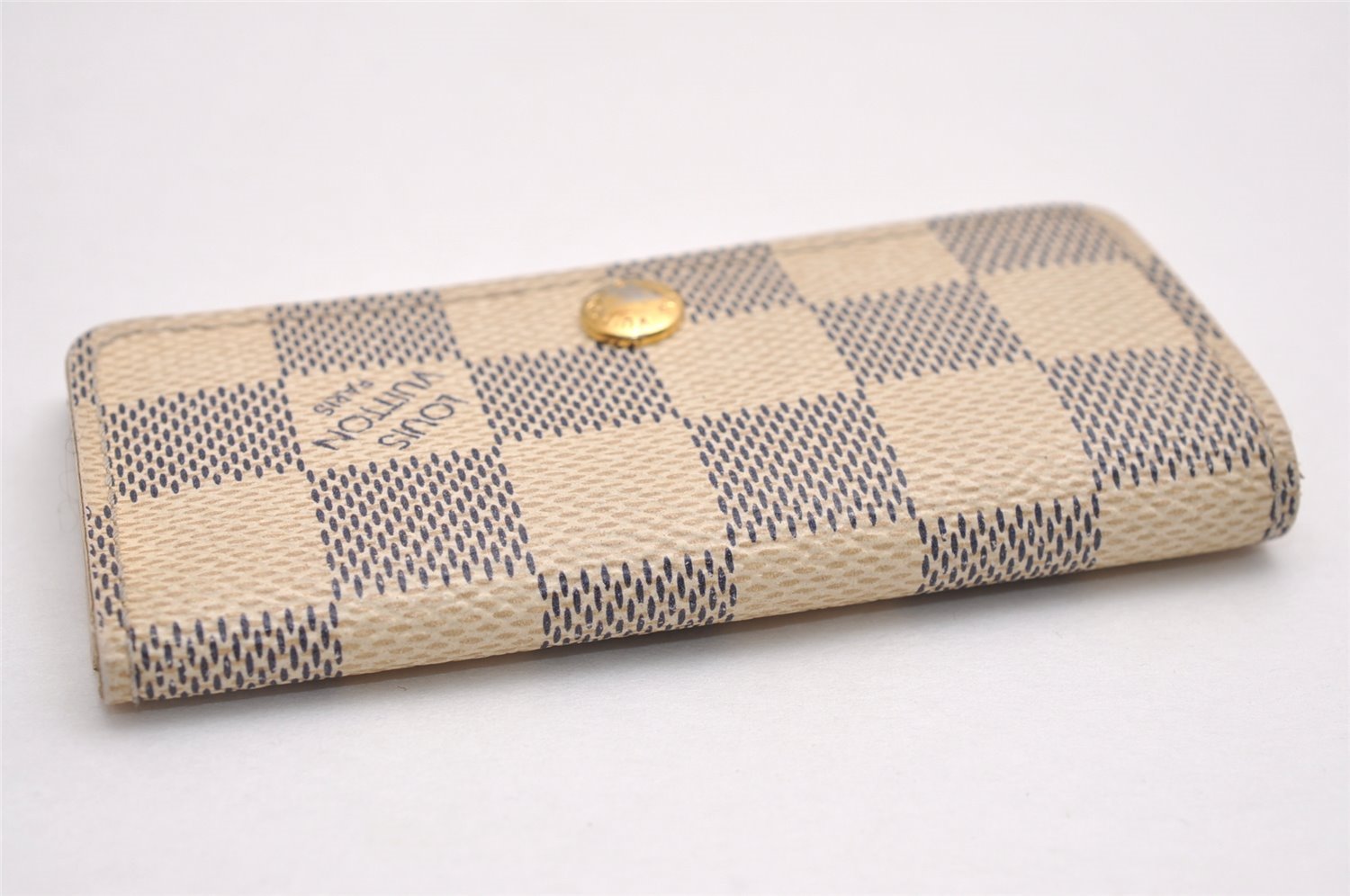 Authentic Louis Vuitton Damier Azur Multicles 4 Key Case Holder N60020 LV 3835J