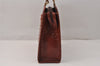 Authentic YVES SAINT LAURENT Vintage Shoulder Hand Bag Leather Brown 3835K