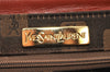 Authentic YVES SAINT LAURENT Vintage Shoulder Hand Bag Leather Brown 3835K