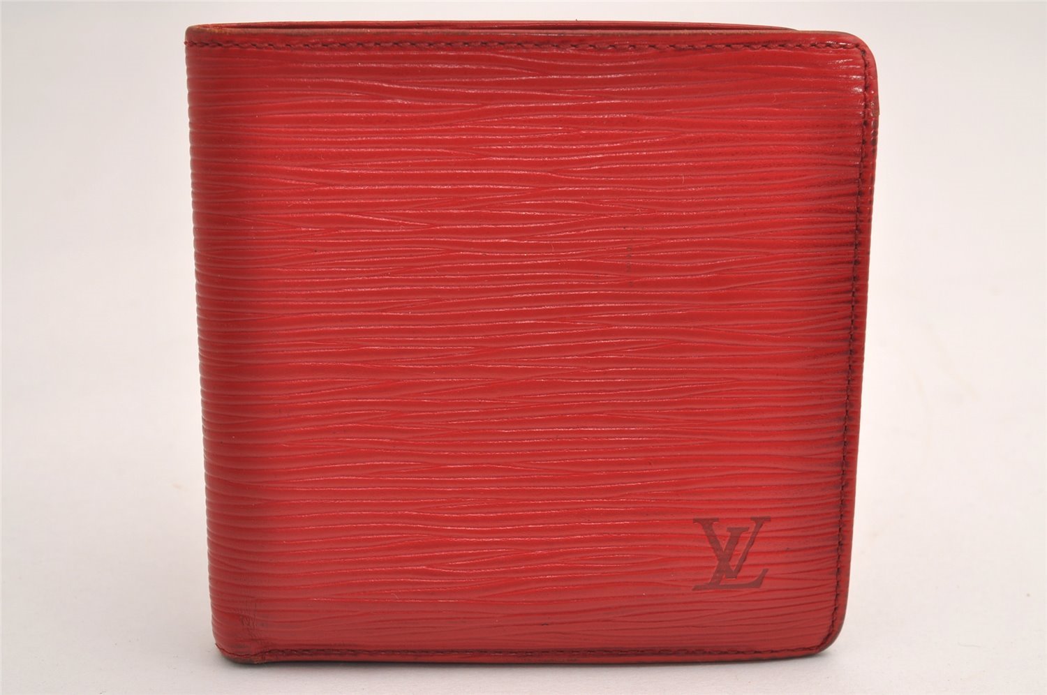 Auth Louis Vuitton Epi Porte Billet Carte Credit Monnaie Wallet M6354E Red 3836J