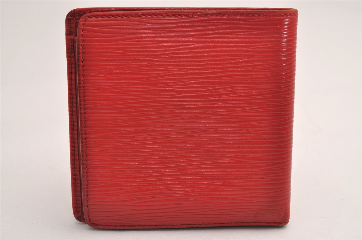 Auth Louis Vuitton Epi Porte Billet Carte Credit Monnaie Wallet M6354E Red 3836J