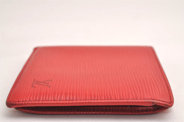 Auth Louis Vuitton Epi Porte Billet Carte Credit Monnaie Wallet M6354E Red 3836J