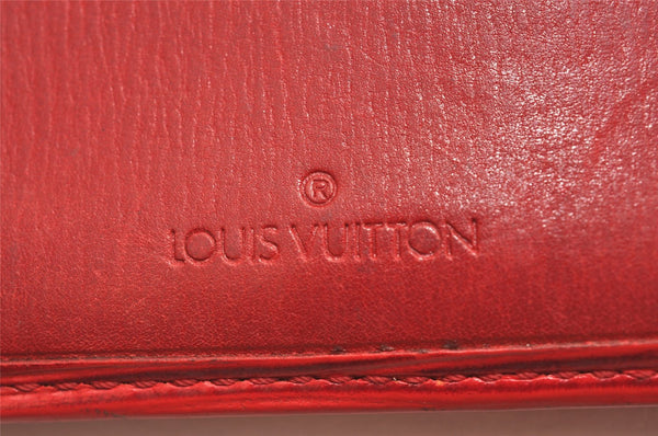 Auth Louis Vuitton Epi Porte Billet Carte Credit Monnaie Wallet M6354E Red 3836J