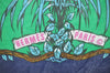 Authentic HERMES Vintage Stole Scarf "JUNGLE LOVE" Cotton Blue 3837K