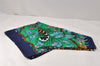 Authentic HERMES Vintage Stole Scarf "JUNGLE LOVE" Cotton Blue 3837K