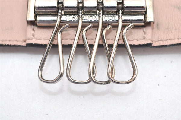 Authentic Louis Vuitton Mahina Multicles 4 Four Hooks Key Case M64056 Pink 3838K