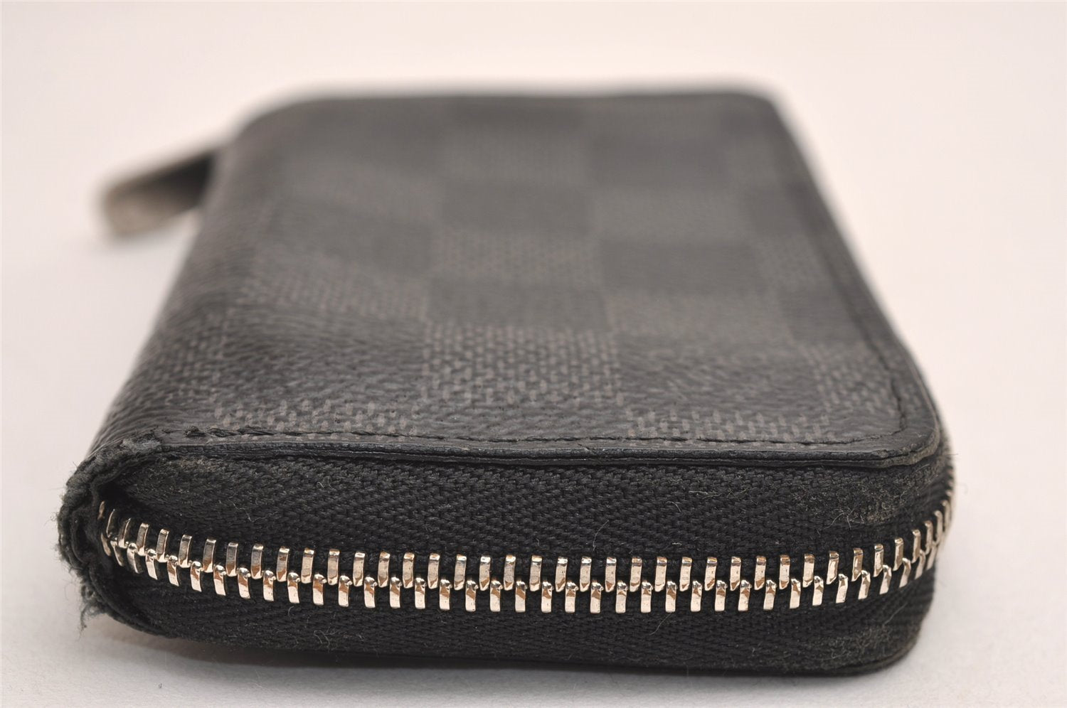 Authentic Louis Vuitton Damier Graphite Zippy Coin Purse Wallet N63076 LV 3839J