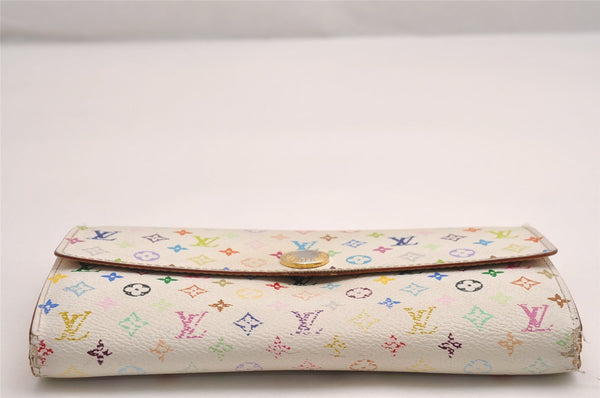 Auth Louis Vuitton Monogram Multicolor Portefeuille Sarah Wallet M93532 LV 3840J