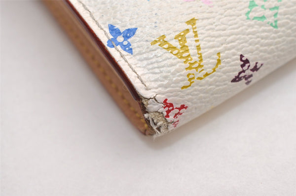 Auth Louis Vuitton Monogram Multicolor Portefeuille Sarah Wallet M93532 LV 3840J