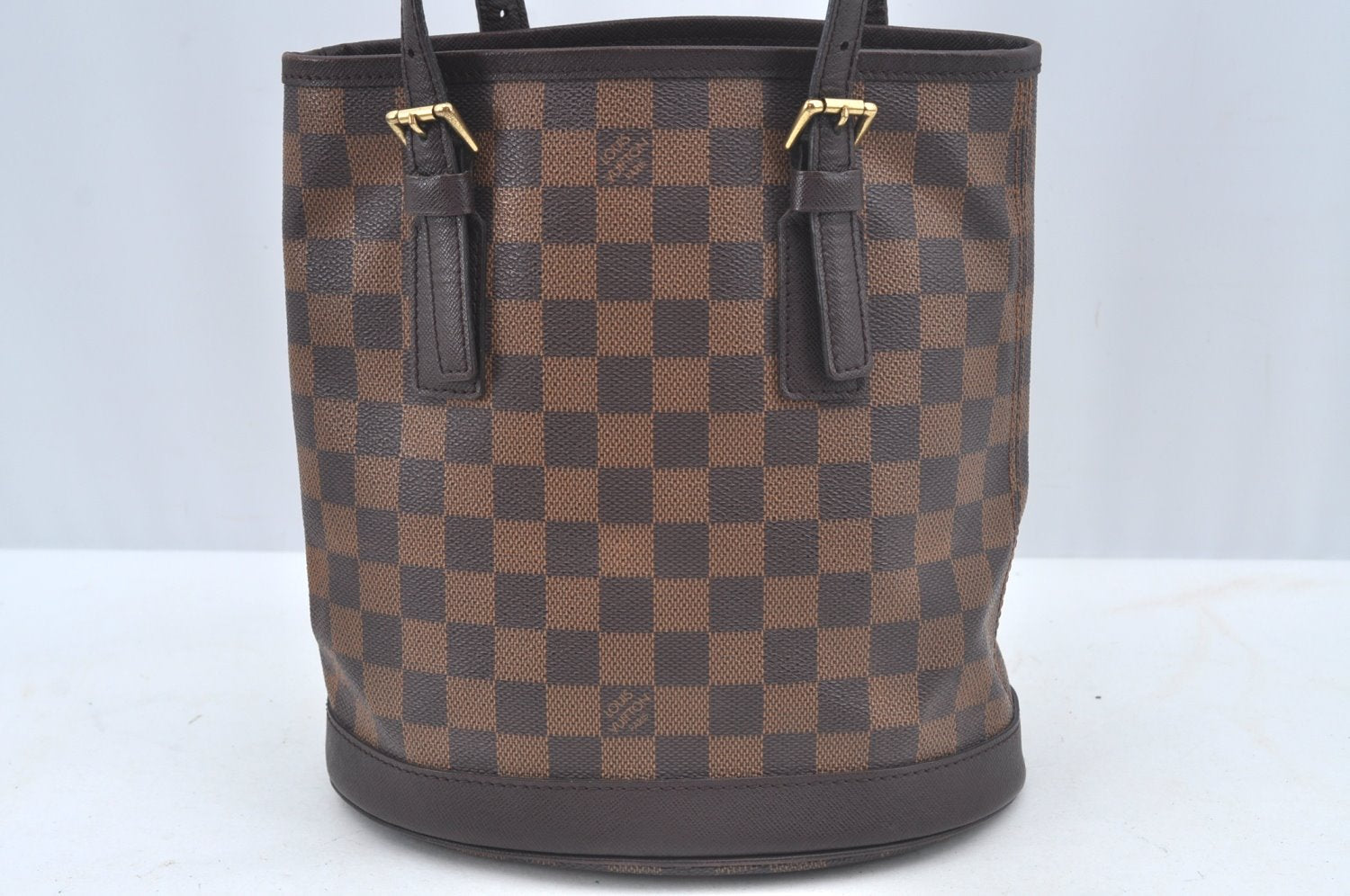 Authentic Louis Vuitton Damier Marais Bucket Shoulder Tote Bag N42240 LV 3841I