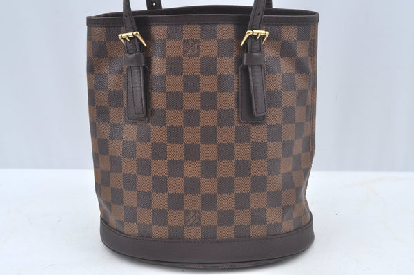 Authentic Louis Vuitton Damier Marais Bucket Shoulder Tote Bag N42240 LV 3841I