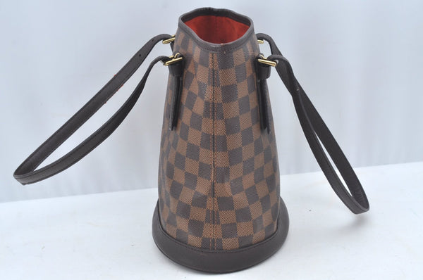 Authentic Louis Vuitton Damier Marais Bucket Shoulder Tote Bag N42240 LV 3841I