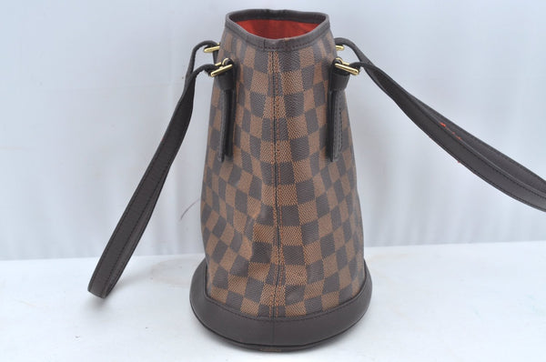 Authentic Louis Vuitton Damier Marais Bucket Shoulder Tote Bag N42240 LV 3841I