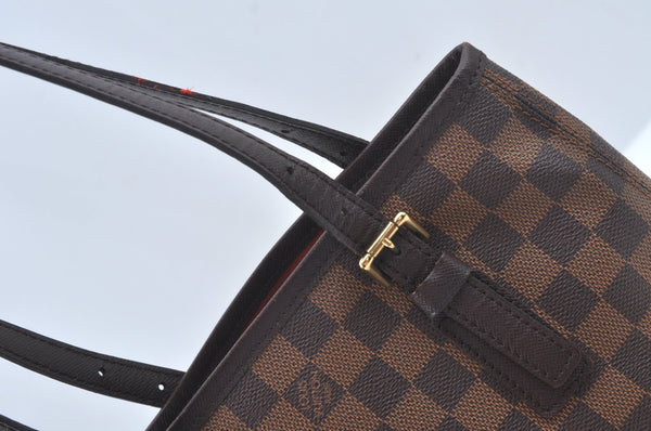 Authentic Louis Vuitton Damier Marais Bucket Shoulder Tote Bag N42240 LV 3841I