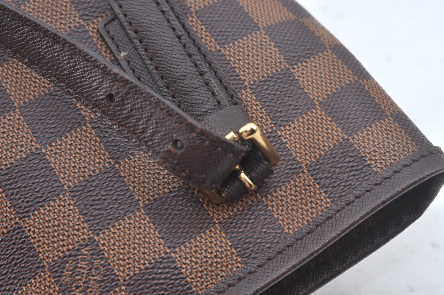 Authentic Louis Vuitton Damier Marais Bucket Shoulder Tote Bag N42240 LV 3841I