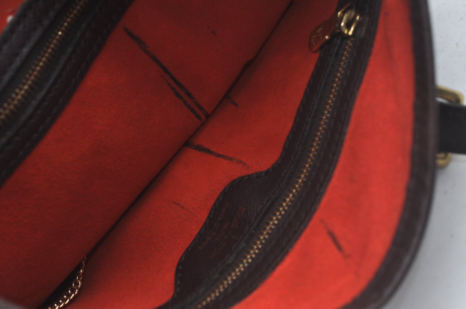 Authentic Louis Vuitton Damier Marais Bucket Shoulder Tote Bag N42240 LV 3841I