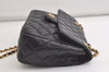 Authentic GIVENCHY Quilting Leather Chain Shoulder Hand Bag Black 3841K