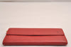 Auth Louis Vuitton Epi Pochette Porte Monnaie Credit Wallet Red M6357E LV 3842J