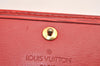 Auth Louis Vuitton Epi Pochette Porte Monnaie Credit Wallet Red M6357E LV 3842J