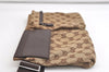 Authentic GUCCI Vintage Waist Body Bag Purse Canvas Leather 28566 Brown 3842K