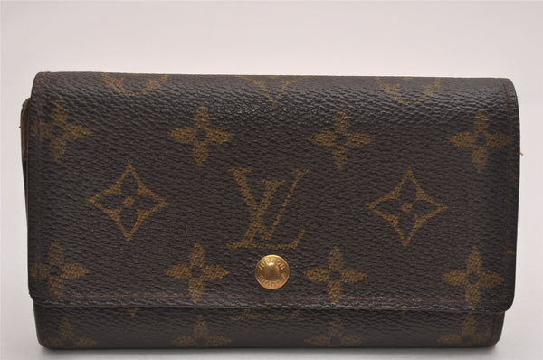 Auth Louis Vuitton Monogram Porte Monnaie Zip Bifold Wallet M61735 Junk 3843J