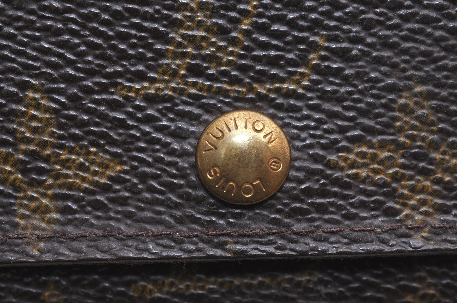 Auth Louis Vuitton Monogram Porte Monnaie Zip Bifold Wallet M61735 Junk 3843J