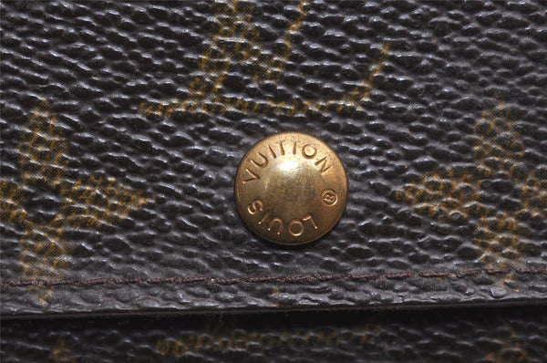 Auth Louis Vuitton Monogram Porte Monnaie Zip Bifold Wallet M61735 Junk 3843J