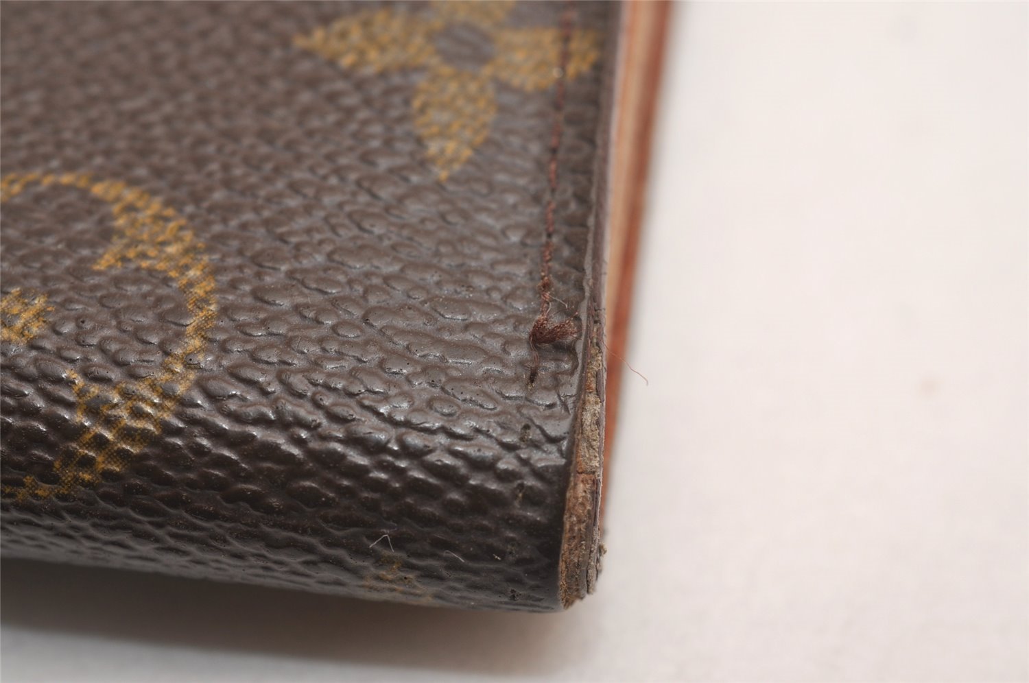 Auth Louis Vuitton Monogram Porte Monnaie Zip Bifold Wallet M61735 Junk 3843J