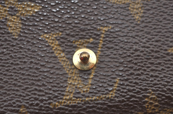 Auth Louis Vuitton Monogram Porte Monnaie Zip Bifold Wallet M61735 Junk 3843J