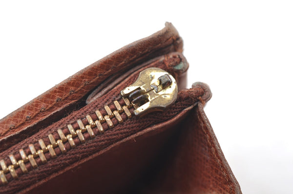 Auth Louis Vuitton Monogram Porte Monnaie Zip Bifold Wallet M61735 Junk 3843J