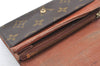 Auth Louis Vuitton Monogram Porte Monnaie Zip Bifold Wallet M61735 Junk 3843J