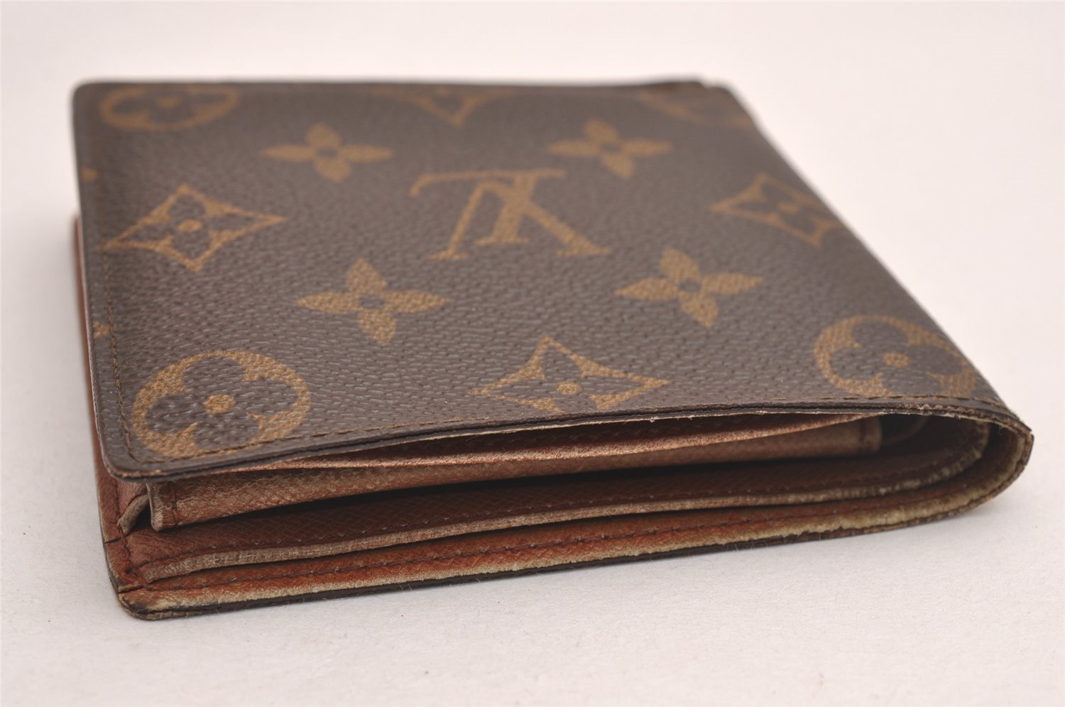 Authentic Louis Vuitton Monogram Porte Billet Carte Credit Monnaie Wallet 3845J