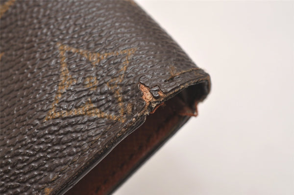 Authentic Louis Vuitton Monogram Porte Billet Carte Credit Monnaie Wallet 3845J