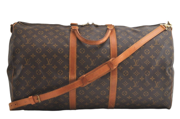 Authentic Louis Vuitton Monogram Keepall Bandouliere 60 M41412 Boston Bag 3845K