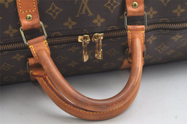 Authentic Louis Vuitton Monogram Keepall Bandouliere 60 M41412 Boston Bag 3845K