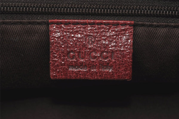 Authentic GUCCI Vintage Shoulder Tote Bag GG Canvas Leather 113017 Brown 3846I