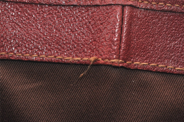 Authentic GUCCI Vintage Shoulder Tote Bag GG Canvas Leather 113017 Brown 3846I