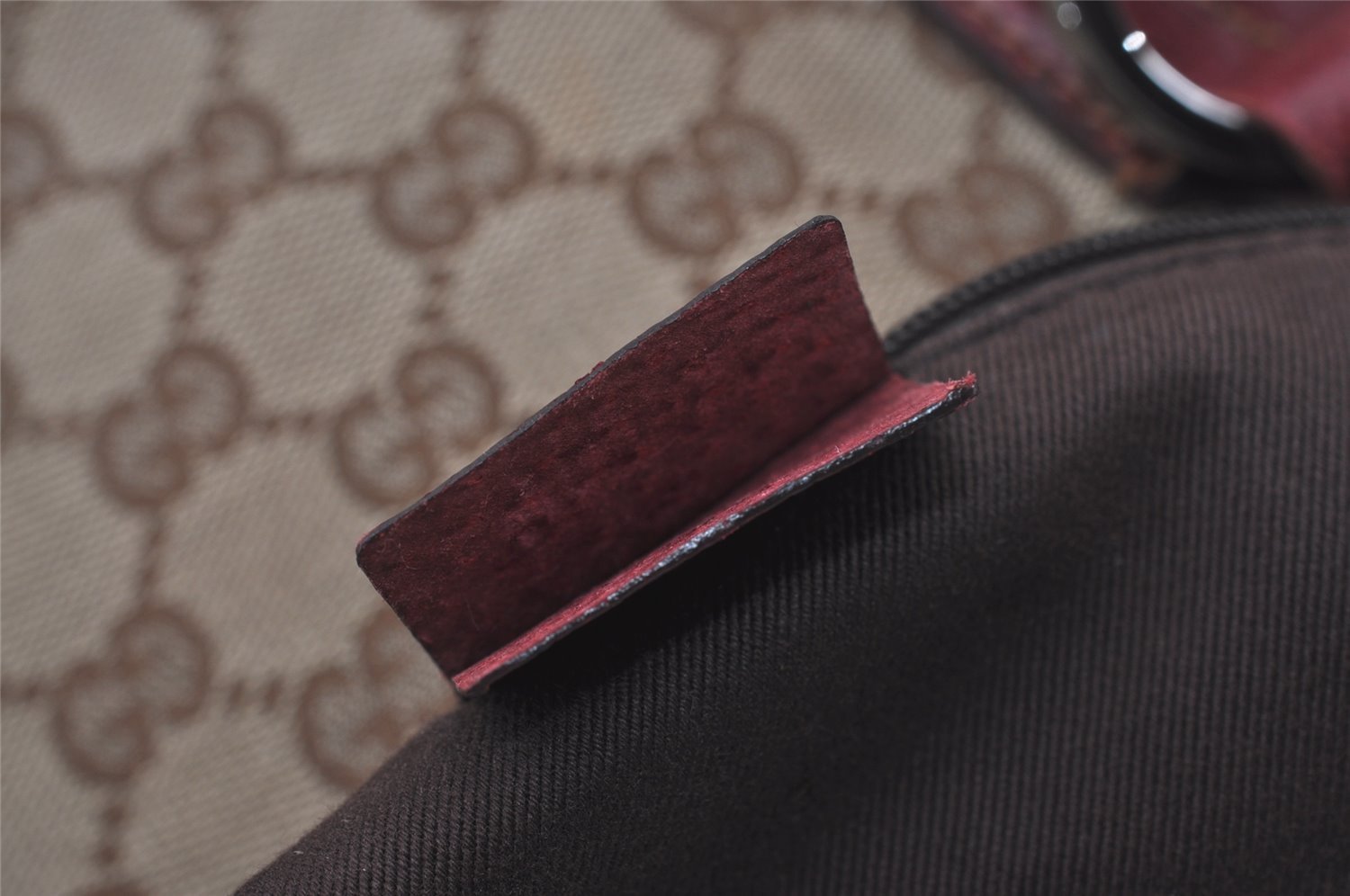 Authentic GUCCI Vintage Shoulder Tote Bag GG Canvas Leather 113017 Brown 3846I