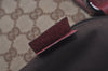 Authentic GUCCI Vintage Shoulder Tote Bag GG Canvas Leather 113017 Brown 3846I