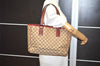 Authentic GUCCI Vintage Shoulder Tote Bag GG Canvas Leather 113017 Brown 3846I