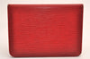 Auth Louis Vuitton Epi Porte 2 Cartes Vertical Card Pass Case M63207 Red 3848J