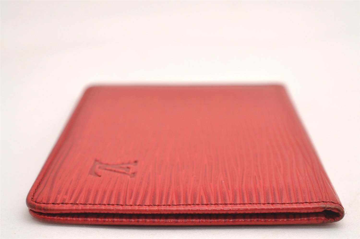 Auth Louis Vuitton Epi Porte 2 Cartes Vertical Card Pass Case M63207 Red 3848J