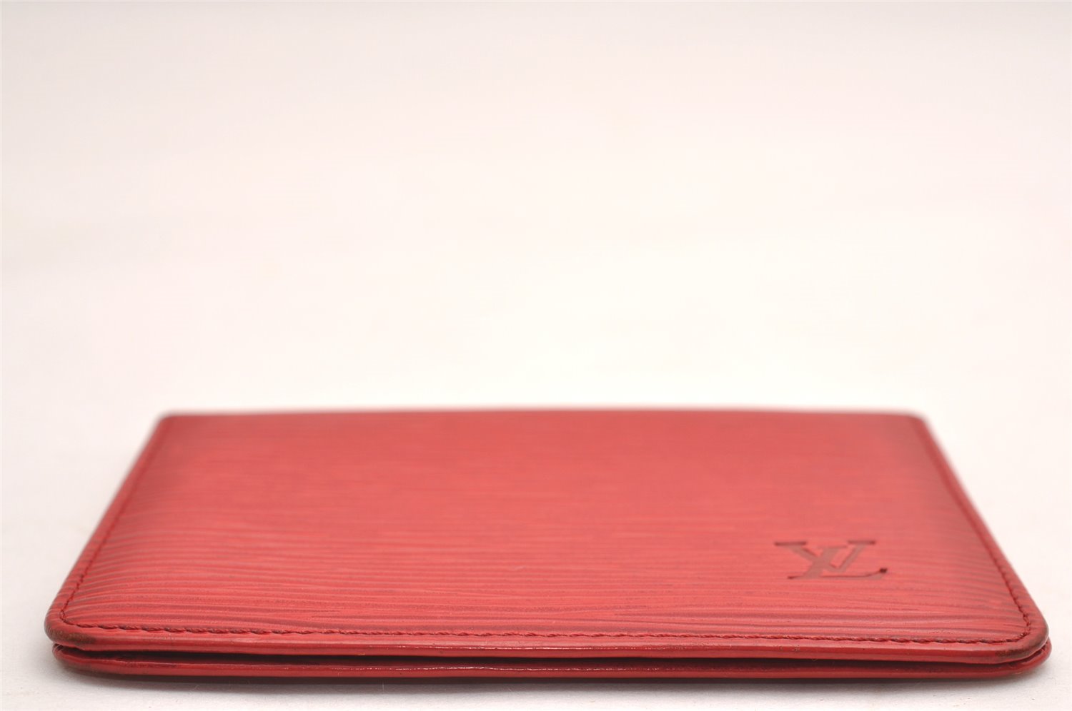Auth Louis Vuitton Epi Porte 2 Cartes Vertical Card Pass Case M63207 Red 3848J