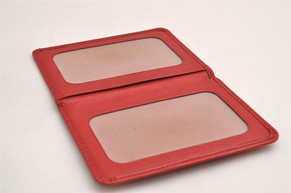 Auth Louis Vuitton Epi Porte 2 Cartes Vertical Card Pass Case M63207 Red 3848J