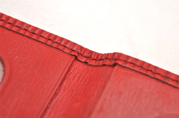 Auth Louis Vuitton Epi Porte 2 Cartes Vertical Card Pass Case M63207 Red 3848J