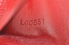 Auth Louis Vuitton Epi Porte 2 Cartes Vertical Card Pass Case M63207 Red 3848J
